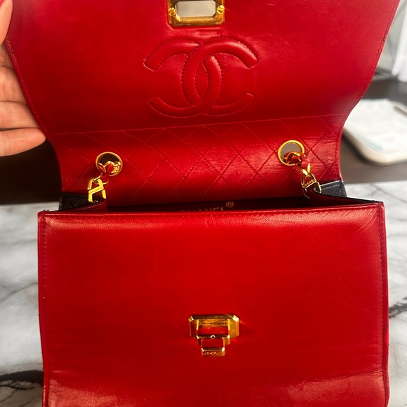 Rare CHANEL CC trapézoid flap bag with wallets - Picture 6 of 14